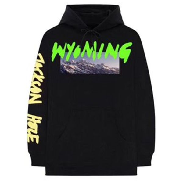 

hoodies listening letter hoody wyoming party oversize mountains hip hop printing men sweatshirt pattern season 5 bvsdm, Black