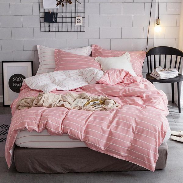 

popular home textile simple stripe three piece bed set in europe and america1