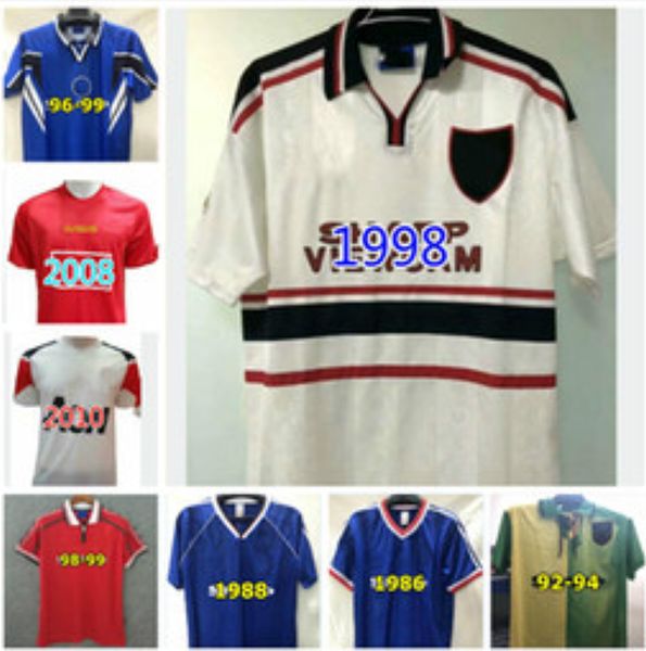 

retro 1998 1999 united 90 92 92 93 94 home soccer jerseys 1999 2000 1994 manchester away 1999 2002 2006 football shirts 98 99, Black;yellow