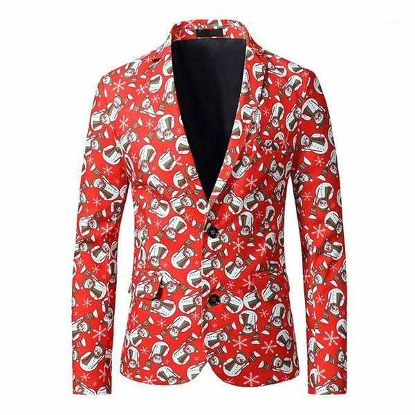 

men's suits & blazers christmas clothes men causal printing santa claus dinner matching novelty slim fit 3d jackets1, White;black