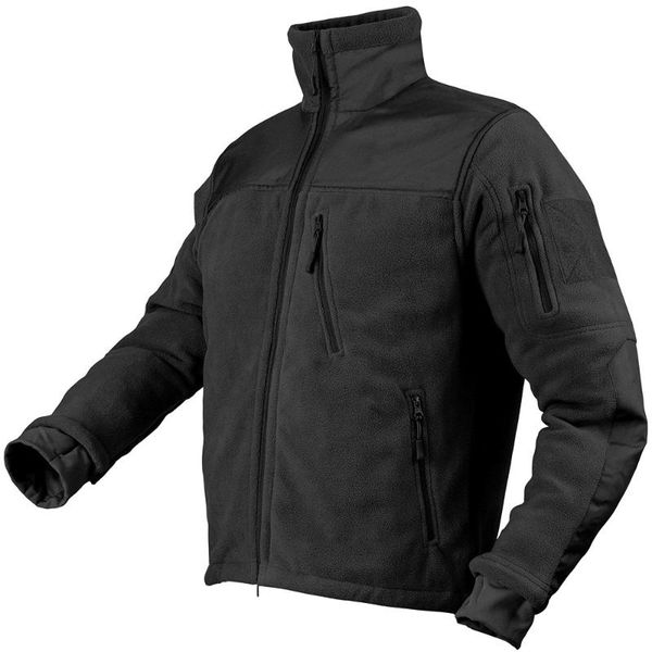 

men's jackets tactical clothing fleece autumn winter jacket army polar warm male coat outwear, Black;brown
