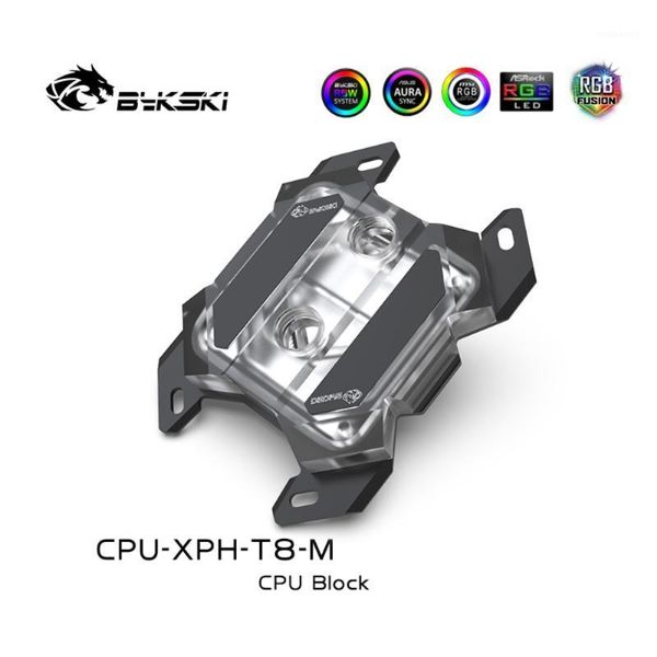 

bykski cpu water block copper armor transperant for ryzen7/5/3 am4/3+/3/2+/2 fm2+/fm2/fm1 cpu cooler rgb mod parts cpu-xph-t8-m1