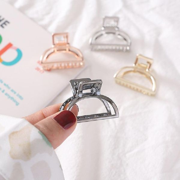 

women girls geometric hair claw clamps hair crab moon shape hair clip claws solid color accessories hairpin large mini wmtueh rimmer, Black;brown