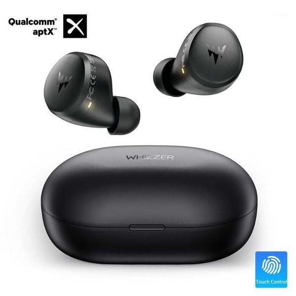

whizzer aptx bluetooth earphone c3 wireless with qualcomm chip, volume control, 36h playtime wireless headphones1
