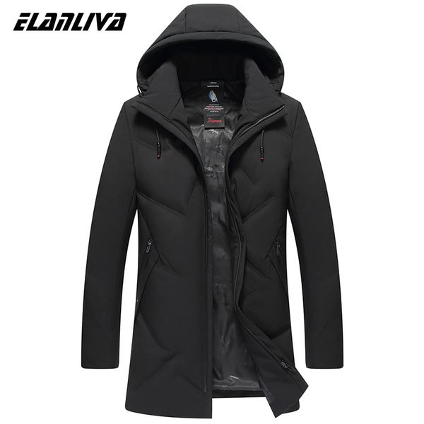

2019 winter man parkas thicken coats zipper men's long hooded jacket hat detachable outdoors 4xl 5xl 6xl 7xl 9815, Black