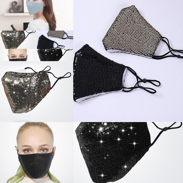 

pm2.5 fashion mask reusable face bling 3d washable care shield sun color gold elbow sequin5zi5 lge7