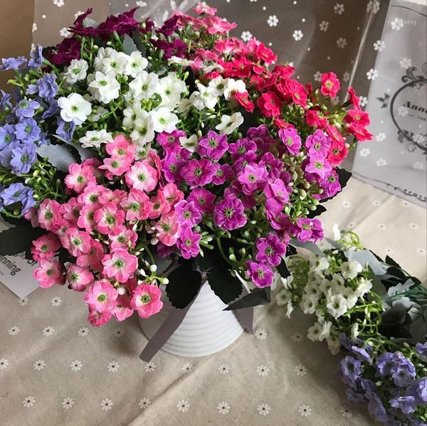 

6 branch/bouquet artificial flower silk milan flower fake plants wedding decoration home decora1