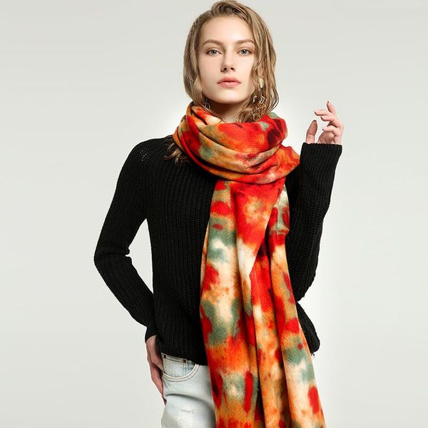 

scarves 80cm*180cm acrylic scarh flowers scarf ladies 2021 mother's day gifts temperament winter korean style all-match shawls, Blue;gray