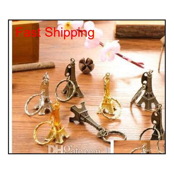

eiffel tower keychain stamped paris france gold sliver bronze key ring gifts fashion wholesales shipping 5ww9i