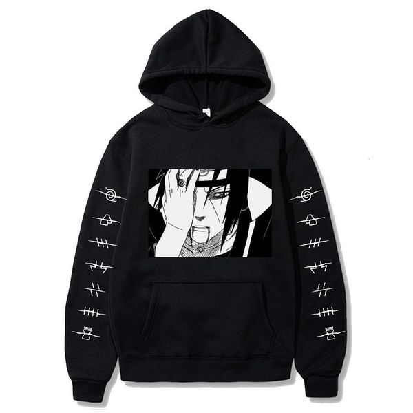 

2020 fashion naruto hoodies streetwear itachi pullover sweatshirt men fashion autumn winter hip hop hoodie pullover, Black