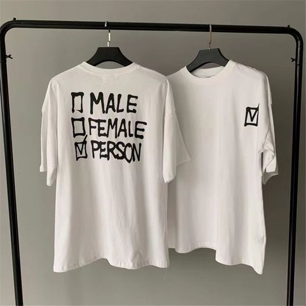 

2021 new shop person t-shirt men women 1:1 graffiti letters vtm tee oversized embroidery vetements t shirt movf, White;black