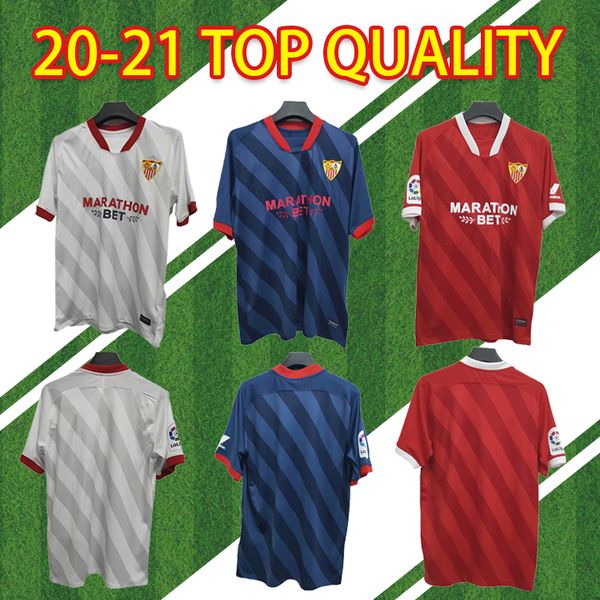

2020 fc sevilla soccer seville 10 ever banega jersey 16 navas 11 el haddadi 22 vazquez 12 kounde rakitic ocampos football shirt kits, Black;yellow