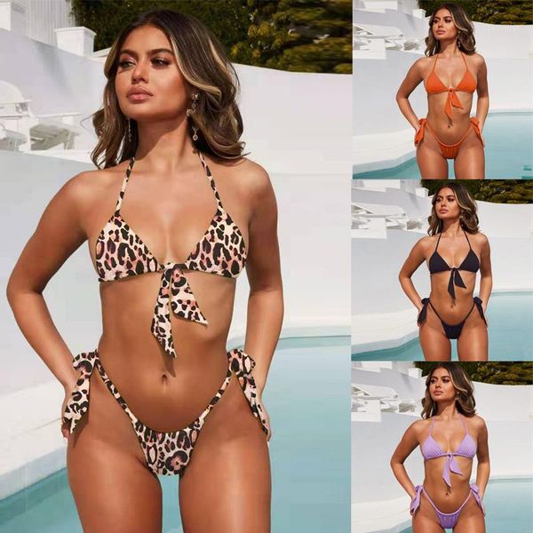 

split bathing suit women green 2020mini swimming suit for women sling bikini set thong swimwear bandage swimsuit black beachwear1, White;black