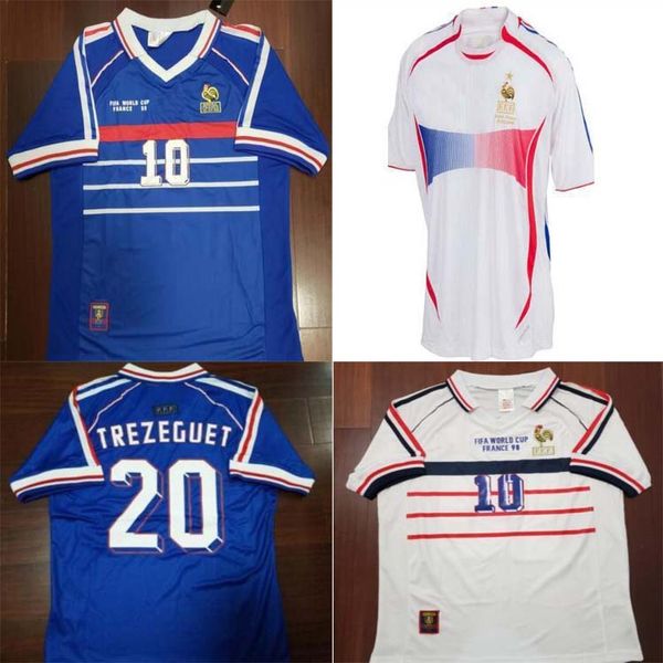 

1998 2006 world cup france retro jersey zidane football jersey henry retro classic 06 football jersey pires maillot de foot + child su, Black;yellow
