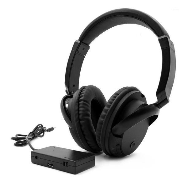 

fm wireless headphones over-ear music aux transmitter 3.5mm wired headset w/ mic fm radio for tv pc phones mp3 player1