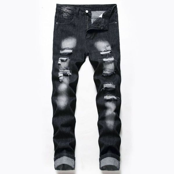 

autumn and winter new black large men's jeans, Blue