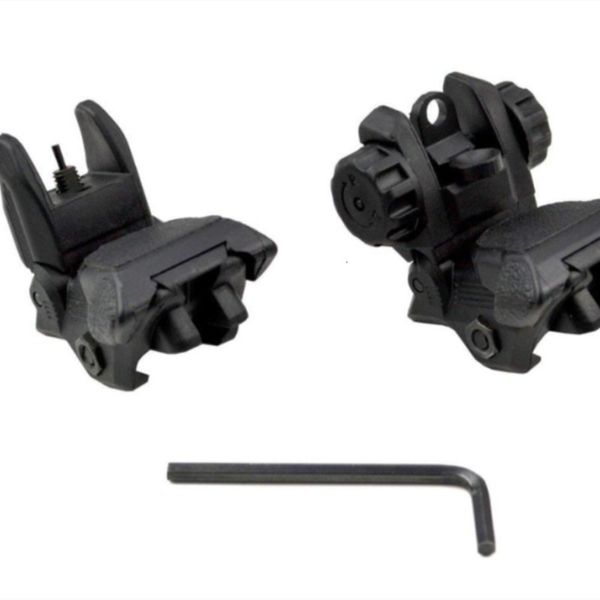 

factory outdoor / support vibrating sights/ low profile spring loaded polymer flip up front & rear sights 2 nb0m4