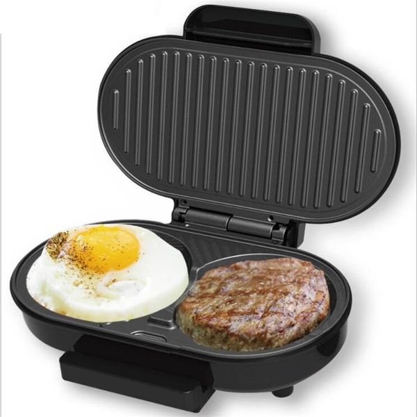 

electric baking pans 220v mini crepe maker household egg burger machine non-stick multifunctional hamburg breakfast pan