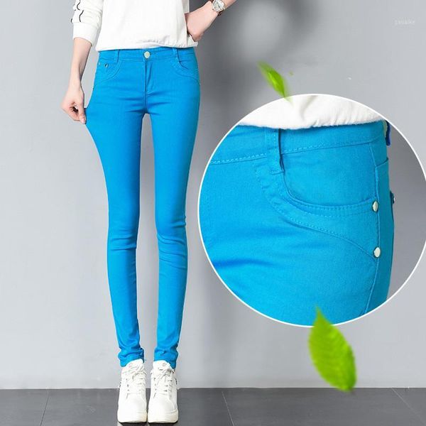 

fsdkfaa women pants candy jeans 2018 spring fall pencil pants slim casual female stretch trousers white jeans pantalones mujer1, Black;white