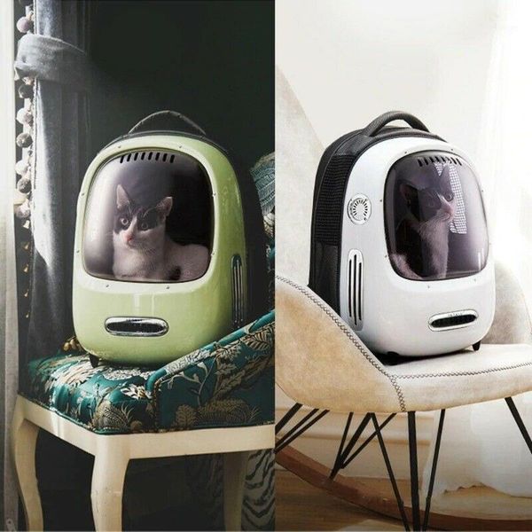 

pet cat bag with usb mobile power supply/lighting/fan space window foam1
