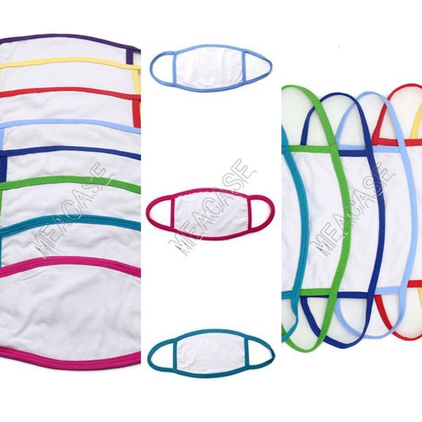 

factorybjv0border diy plain face mask adults kids colored with pm2.5 filter slot christmas masks reusable blank sublimati