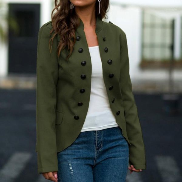 

women autumn fashion button jacket new ladies casual outwear irregular hem coats for spring ropa mujer 20201, Black;brown