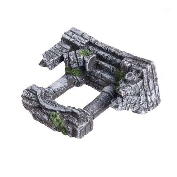

decorations resin aquarium roman column decoration aquatic artificial ancient ruins fish tank stone cave rock decoration1