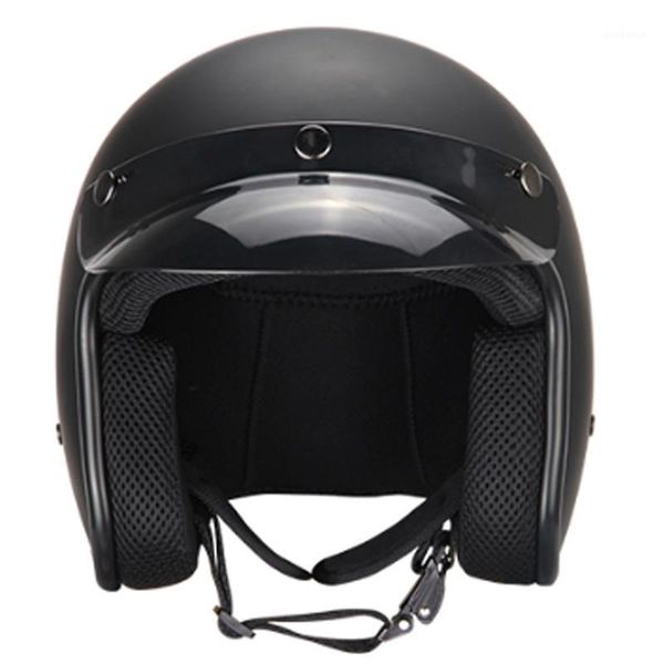 

sews-retro helmet helmet light fashion motorcycle retro motorcycle matte black1