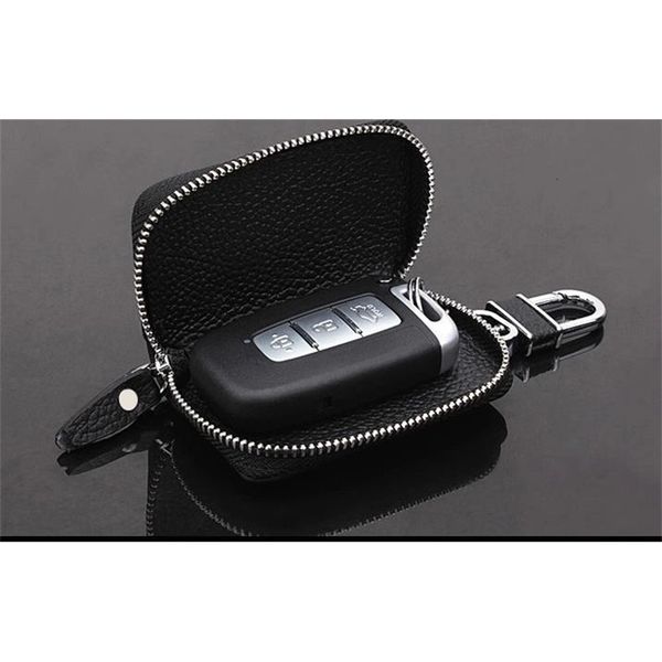 

key litchi zipper case bag car, Silver