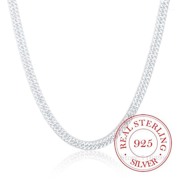 

chains orginal 925 sterling silver, 100% boys men's fine 10mm 20inch sideway necklace for women men,fine jewelry,christmas gift1