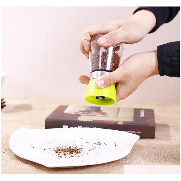 

kitchen tool salt pepper grinder mill manual glass pepper muller spice grinding bottle seasoning pot colorful jllpyx dh_garden