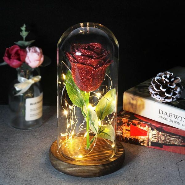 

enchanted rose life-sized from beaity and the beast valentine's day christmas halloween wedding anniversary proposal prom gift