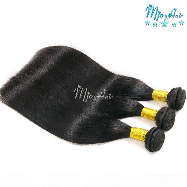 

indian straight human hair extensions malaysian peruvian mongolian brazilian unprocessed hair bundles 3pcs lot natural color hair weave, Black