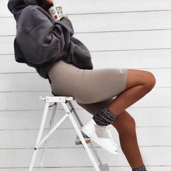 

женщины хлопковые шорты высокая талия сексуальный байкер случайный сексуальный хлопок черный атехой велоспорт одежды pantalones одежда фитне, White;black