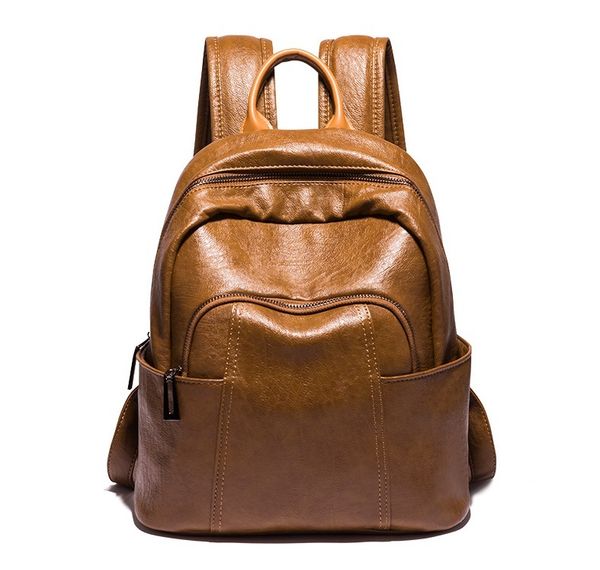 

female multi-functional rucksack vintage leather return leisure package bagpack daypacks c1291