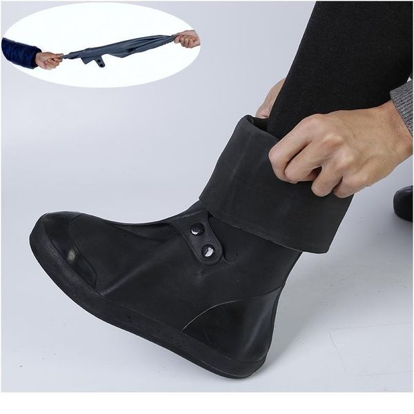 

high rain boots shoe cover reusable waterproof cold resistance thickened overshoes keep warm in winter for sqcwkj