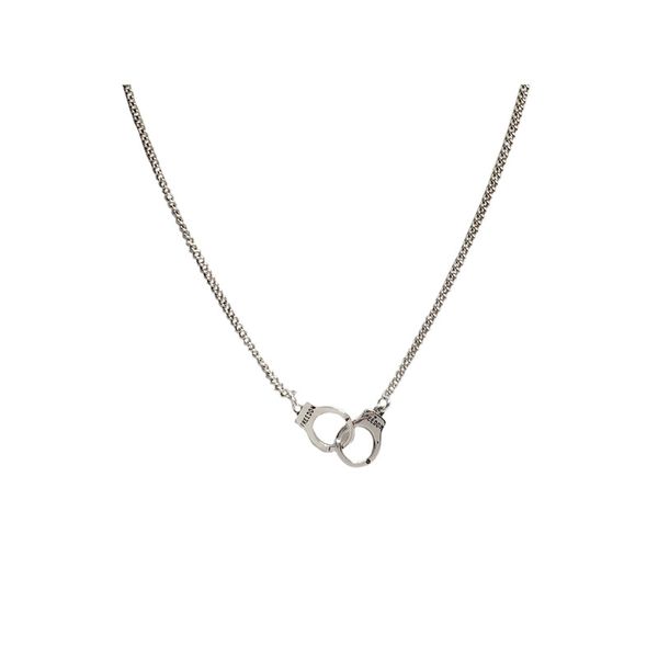 

handcuffs necklace s925 whitsgar silver harness personality net red clavicle chain retro net red necklace