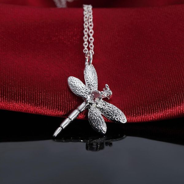 

silver for women cyrstal dragonfly pendant necklace jewelry silver jewelry fashion cute wedding party lover cute p011 h sqcldb