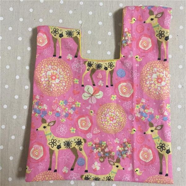 

yile handmade cotton linen wrap knot wristlet key phone bag deer flower pink base w09 h jllfmg