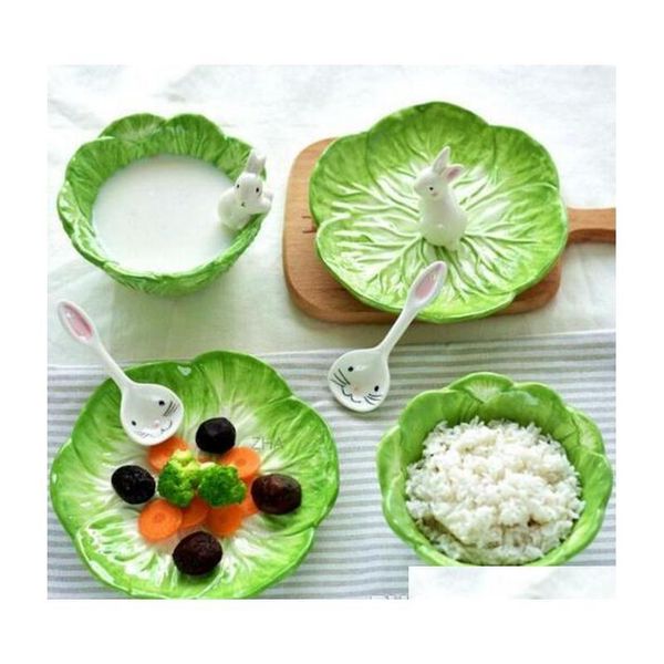 

food fruits rice salad pottery ceramic bowl soup tableware dinner bowl spoon creative lovely hand painted for c jllzlp mywjqq