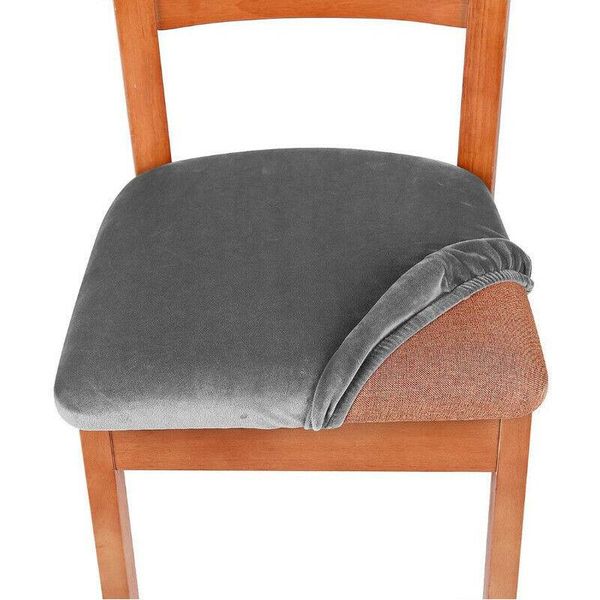 

chair covers velvet pile fabric cover for dining room stretch elastic home banquet el kitchen decor slipcover