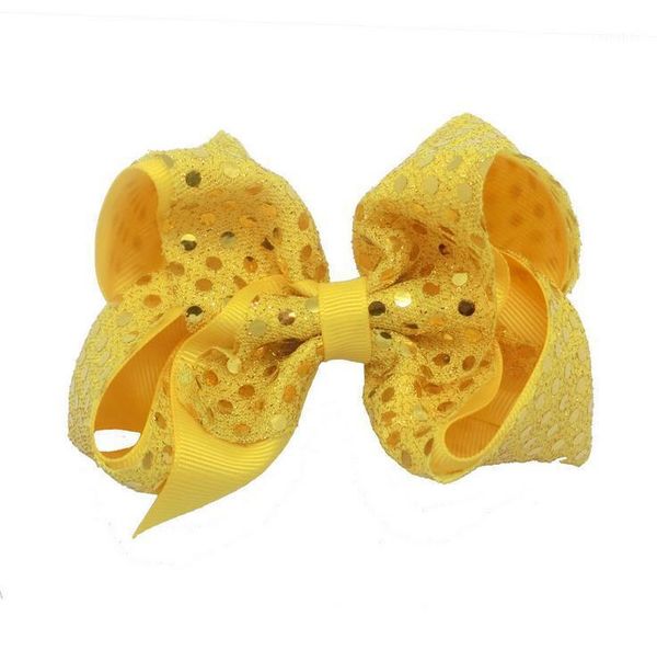 

hair accessories 20pcs/lot 5inch glitter bow clip jojobow1, Slivery;white