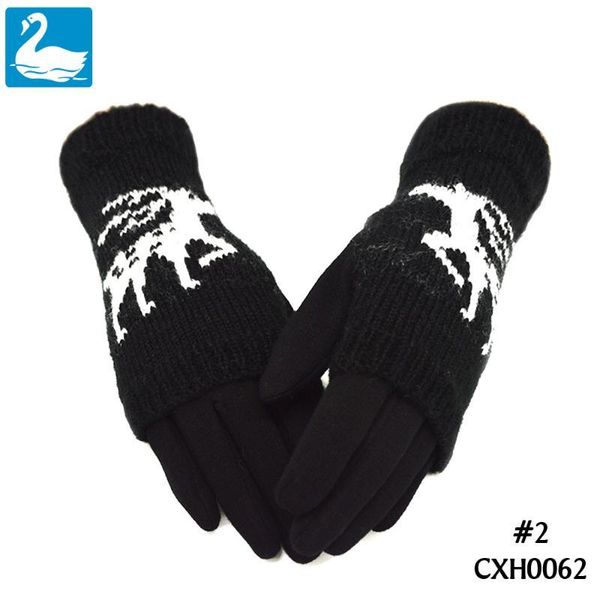 

mittens stretch bl2020 warm winter knit gloves women imitation wool full finger guantes female crochet luvas thicken fin