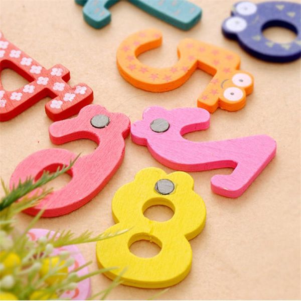 

1 set of no. 10 digital refrigerator magnet educational toy children's wooden refrigerator magnet gift home halloween christmas