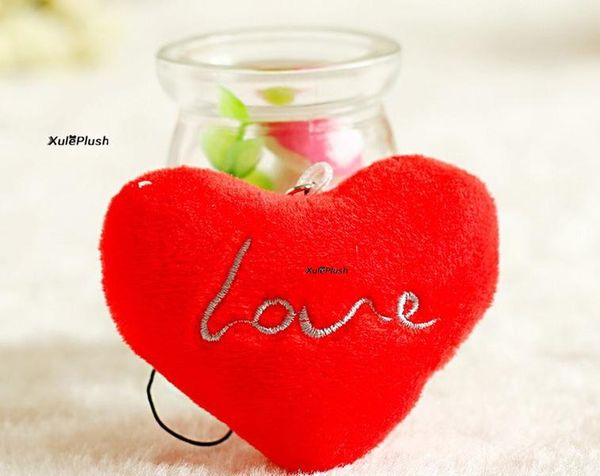 

1шт новизна love heart shape плюшевые игрушки новые 7cm маленький фаршированные плюшевые игрушки куклы строка rope подарков игрушки jllxey b