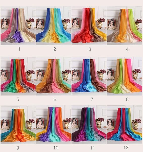 

14 designs large size women scarf fashion gradient ramp pashmina spring summer scarves beach towel silky sunshade shawl wedding gifts, Blue;gray