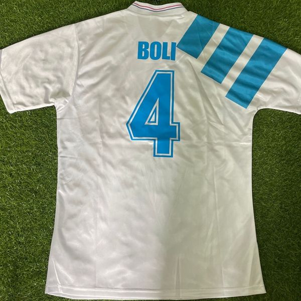 

1992/93 home retros marseilles retro soccer jerseys 1999/2000 extra payet star boli 4 desally 6 deschamps 11 away 1998/99 football shirt mai, Black;yellow