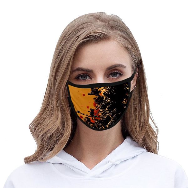 

factory price halloween mask printed dust cotton children anti washable pumpkin spider festive party fashion outdoor fa