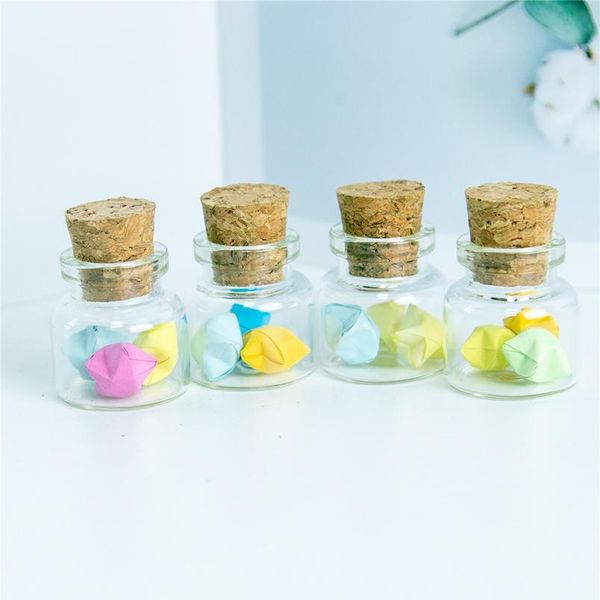 

30*30*17mm 10ml mini glass bottles with cork small transparent clear tiny empty glass vials jars corks cute bottles 10 jllzcu