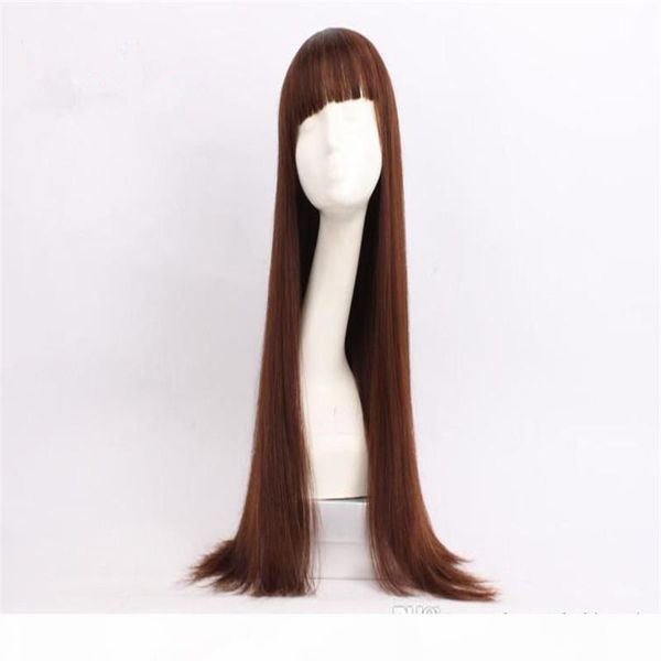 

full lace human hair wigs brazilian virgin hair 100% full lace wig glueless full lace wig silk weaving straight hair wig black women kabell, Black;brown